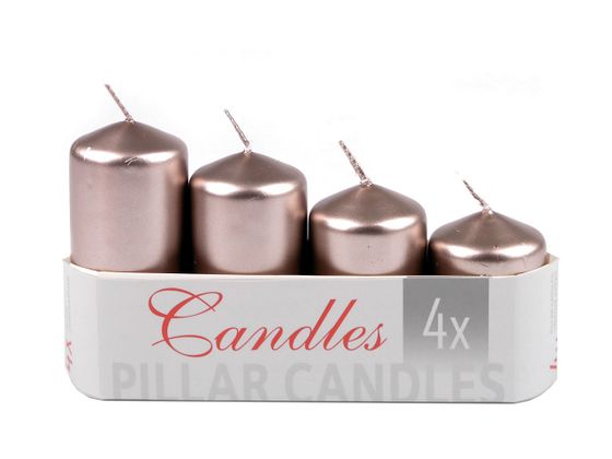 Adventné sviečky zostupné perleť Ø4 cm