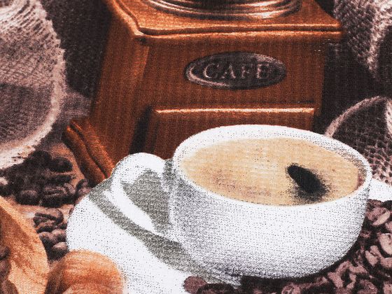 Bavlnené vaflové piké káva