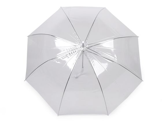 Dámsky / svadobný priehľadný vystrelovací dáždnik