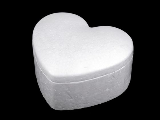 Krabička srdce na dotvorenie 12,5x15 cm polystyrén