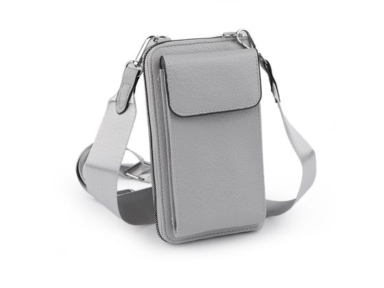 Peňaženka s vreckom na mobil cez rameno crossbody s kľúčenkou 11x19 cm