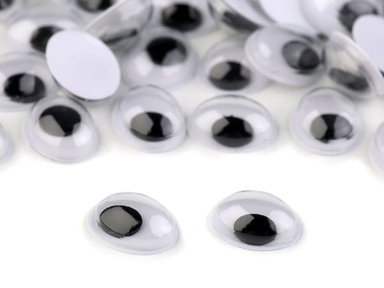 Plastové oči oválne 8x10 mm