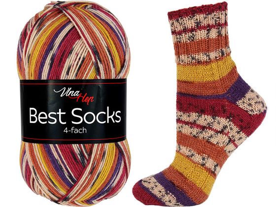 Pletacia priadza Best Socks samovzorovacia / ponožkovka 100 g