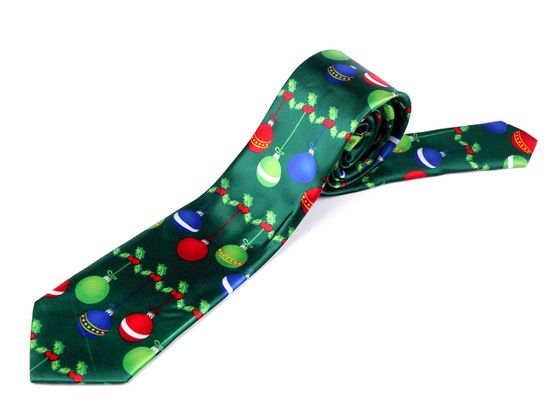 Saténová vianočná kravata